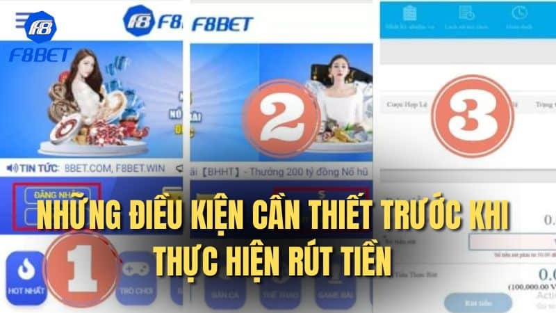 Những điều kiện cần thiết trước khi thực hiện rút tiền
